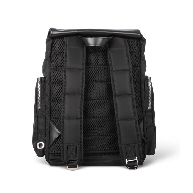 Backpack - M BUTTERFLY PC BANK ON THE ROAD Waterproof Nylon And Leather Details
