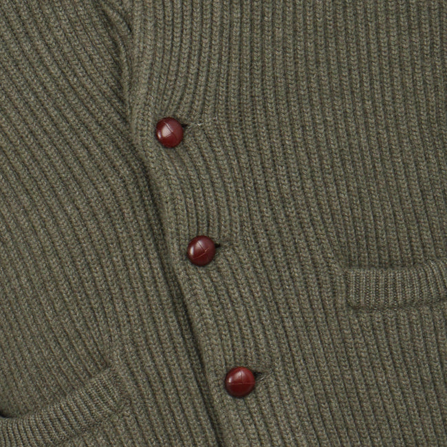 Cardigan Plain Colour Pure Cashmere Buttoned For Men 