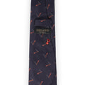 Tie Plain Colour Embroidered Patterns Silk With Pocket And Lucky Charm Red Heart 