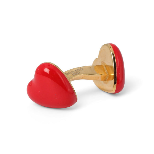 Cufflinks - Heart Sterling Silver Gold-Plated