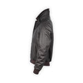 Jacket-Bomber Plain Colour Leather Detachable Fur Collar