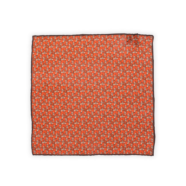 Pocket Square Colored Flying Bird Patterns Wool And Cashmere