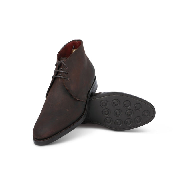 Chukka Boots - LANARK Iron Waxed Suede & Rubber Soles Lace-Ups