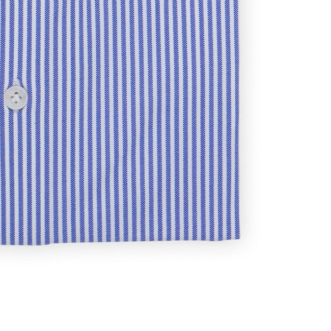 Shirt - Oxford Large Striped Polyamide Stretch Single Cuff 