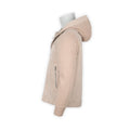 Jacket - Suede & Cotton Mesh Hooded + Zipped 