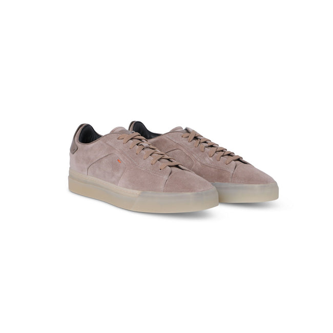 Sneakers - Suede & Transparent Rubber Soles Lace-Ups