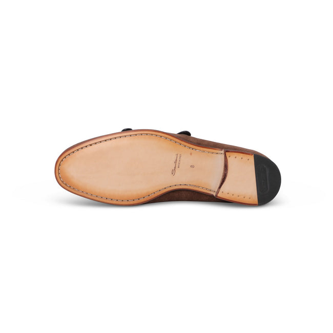 Loafers - Double Buckle Suede & Leather Soles