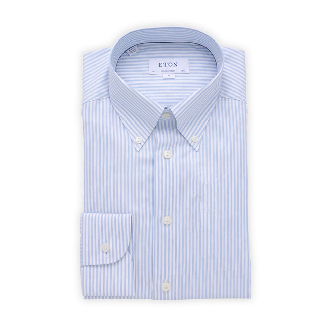 Shirt - Oxford Striped Cotton Single Cuff 