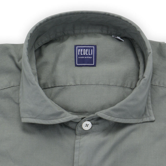 Shirt - SEAN Poplin Cotton Stretch Single Cuff Italian Collar