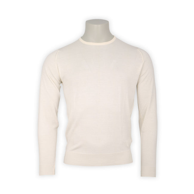 Sweater - CLUNDY Plain Crew Neck Wool & Cotton