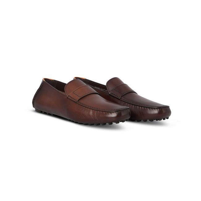 Loafers - Driving Shoes Leather & Rubber Grommet Soles + Apron