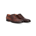 Oxfords - Distressed Patinated Leather & Bimaterial Soles Lace-Ups