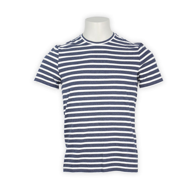 T-Shirt - Striped Cotton Crew Neck Short Sleeves