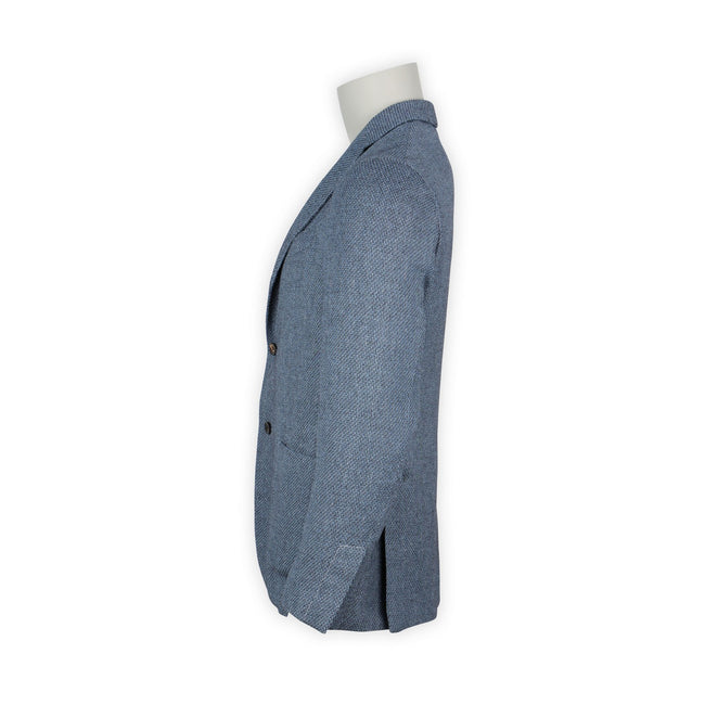 Blazer - Hopsack Fancy Silk, Wool & Cotton Unfinished Sleeves