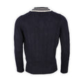 Cable Knit Sweater - Tennis Model Cashmere V-Neck 