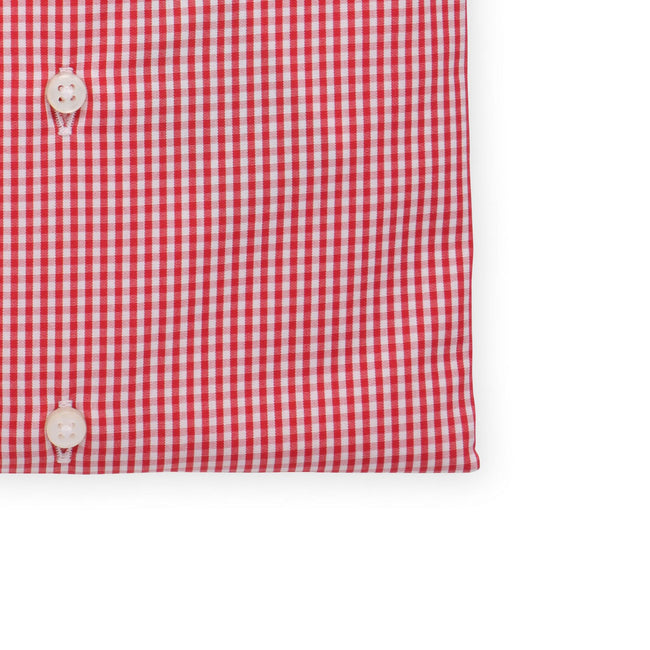 Shirt - Vichy Print Cotton Single Cuff 