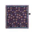 Pocket Square - Double-Face Mosaic Indian Elephants & Paisley Printed Silk 