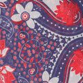 Scarf - Flowers, Paisley Printed Cotton & Silk 