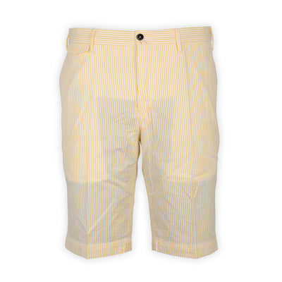Bermuda Shorts - Striped Seersucker Cotton 