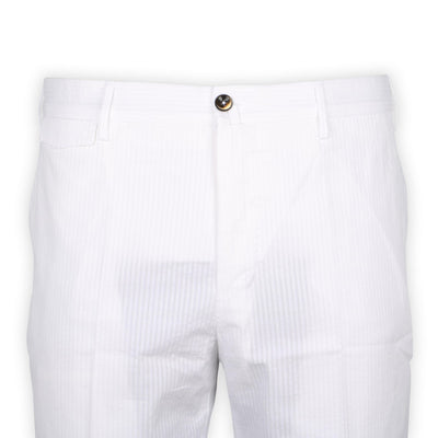 Bermuda Shorts - Striped Seersucker Cotton 