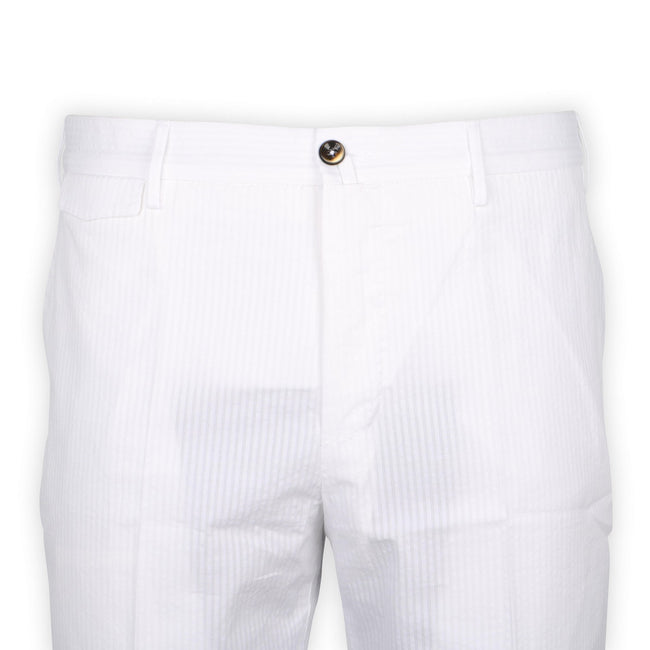 Bermuda Shorts - Striped Seersucker Cotton 