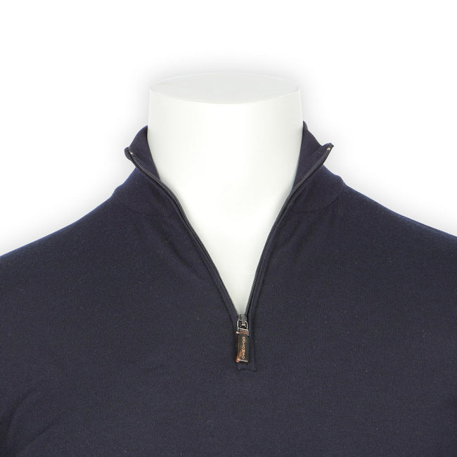 Quarter-Zip Sweater - Kid Wool Stand Up Collar