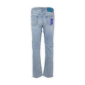 Jeans - BARD Cotton & Lyocell Stretch Suede Turquoise Patch 