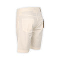 Bermuda Shorts - NICOLAS Cotton Stretch Off White Patch 