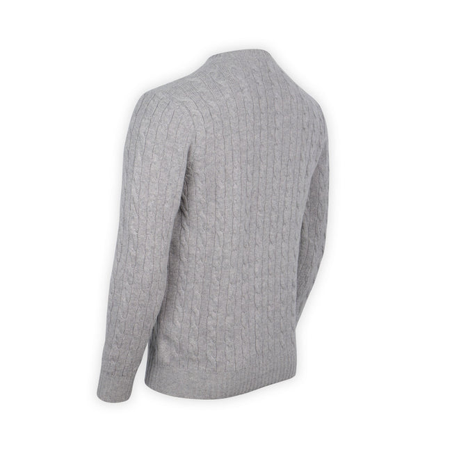Cable Knit Sweater -  LUIS Cashmere Crew Neck 