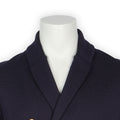 Double-Breasted Blazer - Merino Wool Knitted Shawl Collar+ Finished Sleeves