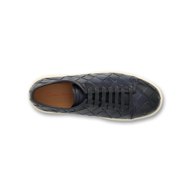 Sneakers - CLEANIC Leather Scale Upper & Rubber Soles Lace-ups