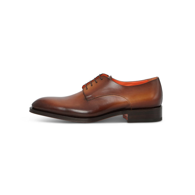 Derbies - Patinated Leather & Leather Soles Lace-Ups