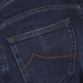 Jeans - NICK Cotton & Lyocell Stretch Suede Brown Patch