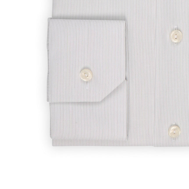 Shirt- Thin Striped Cotton Single Cuff Regular Fit