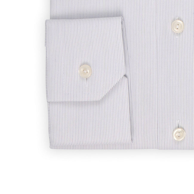Shirt- Thin Striped Cotton Single Cuff Slim Fit