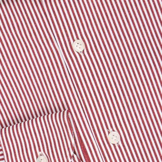 Shirt - Striped Polyamide Stretch Single Cuff