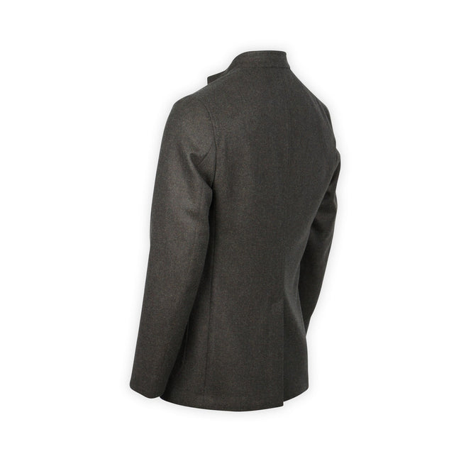 Jacket - Virgin Wool Mao Collar Buttoned 