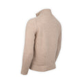 Sweater - Cashmere Zipped Mock Neck With Suede Details