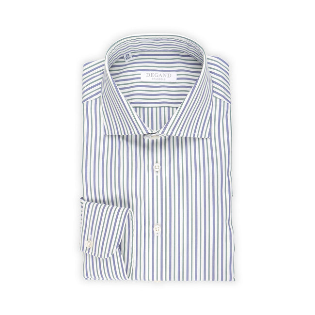 Shirt - Striped Cotton Single Cuff Regular Fit