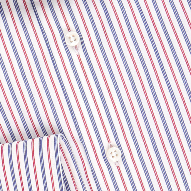Shirt - Striped Cotton Single Cuff Regular Fit