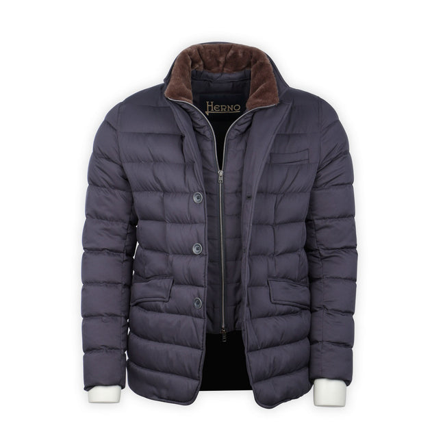 Double Jacket - Polartech, Polyester Buttoned, Zipped + Faux Fur Collar