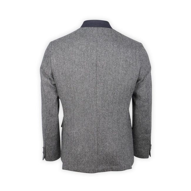 Austrian Jacket - CAJETAN Herringbone New Wool High Collar