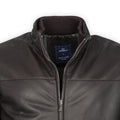 Bomber Jacket - Grained Leather & Cashmere Lined Zipped