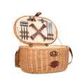 Picnic Basket - VENDÔME Plain Fabric & Wicker For 4 Persons