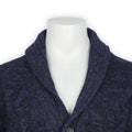 Cardigan - Mottled Color Wool & Cashmere Shawl Collar 