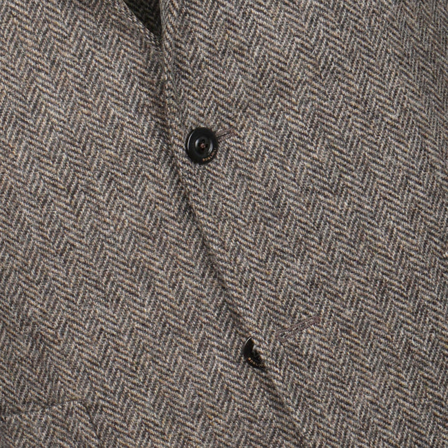 Blazer - Herringbone Shetland Wool Unfinished Sleeves