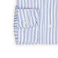 Shirt - Striped Poplin Cotton Single Cuff + Breast Pocket