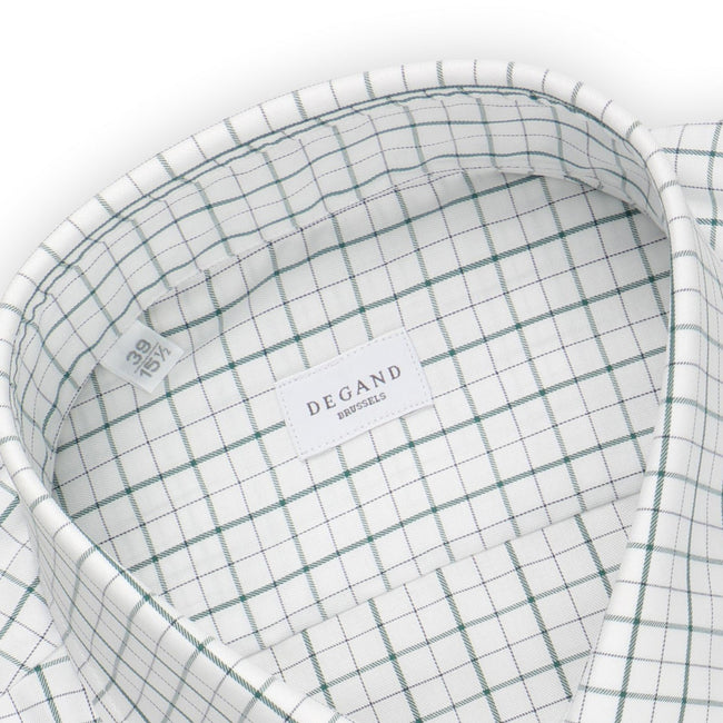 Shirt - Checkered Cotton Single Cuff