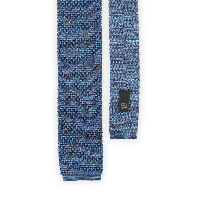 Tie - Plain Knitted Silk Square Cut