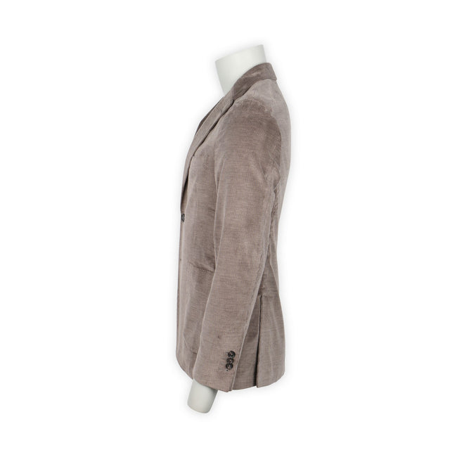Jacket - Thin Rib Velvet Cotton & Cashmere Finished Sleeves